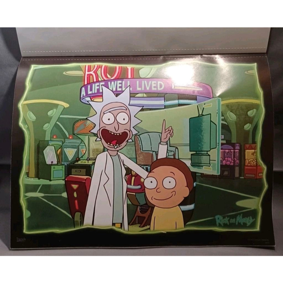 Rick and‎ Morty Black Green Poster Set One Size - Picture 3 of 5